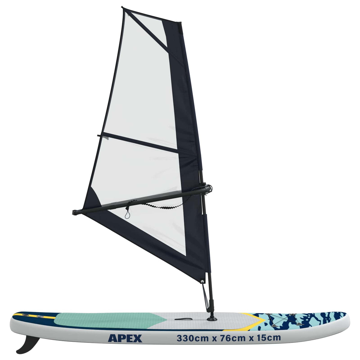 vidaXL Inflatable SUP Board with Sail APEX 330 x 76 x 15 cm Blue 6