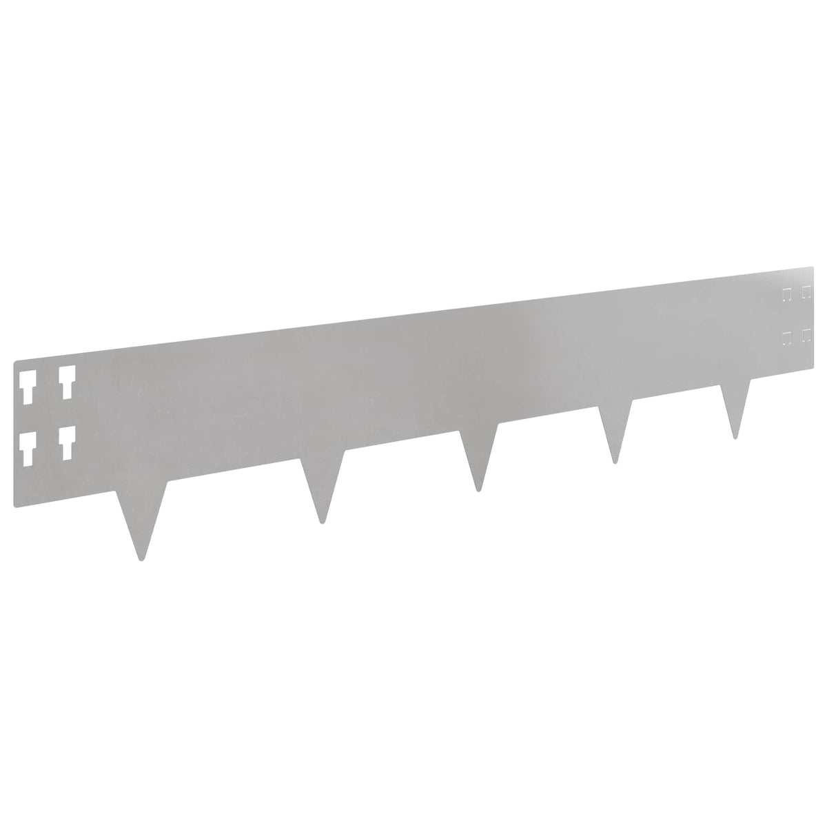 vidaXL Lawn Edging 50 pcs 100 x 20 cm Stainless Steel Silver 6