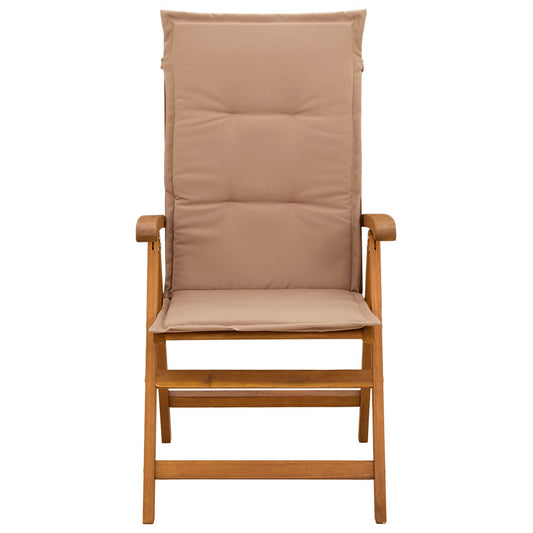 vidaXL Reclining Garden Chairs 6 pcs Natural Solid Acacia Wood 2