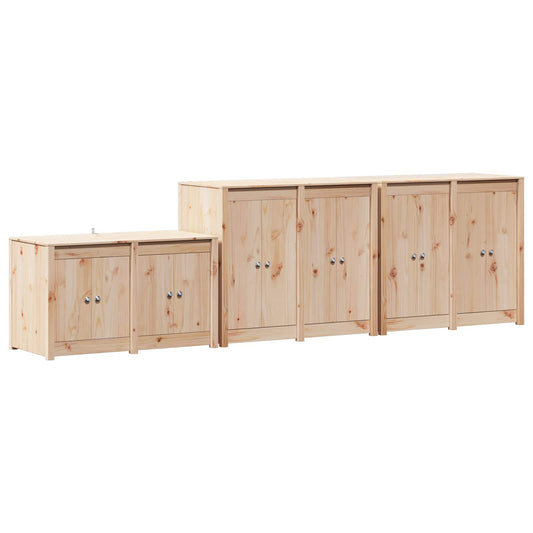 vidaXL Outdoor Kitchen Cabinet MEPPEL 3 pcs Natural Douglas 2