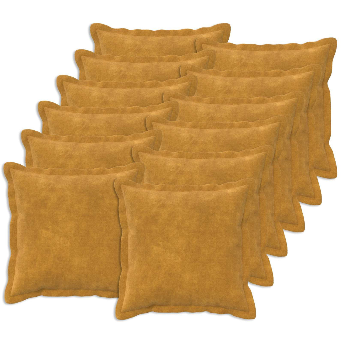 Cushion with Pillow HOUTEN Microfiber Fleece 12 pcs Width 45 cm Yellow