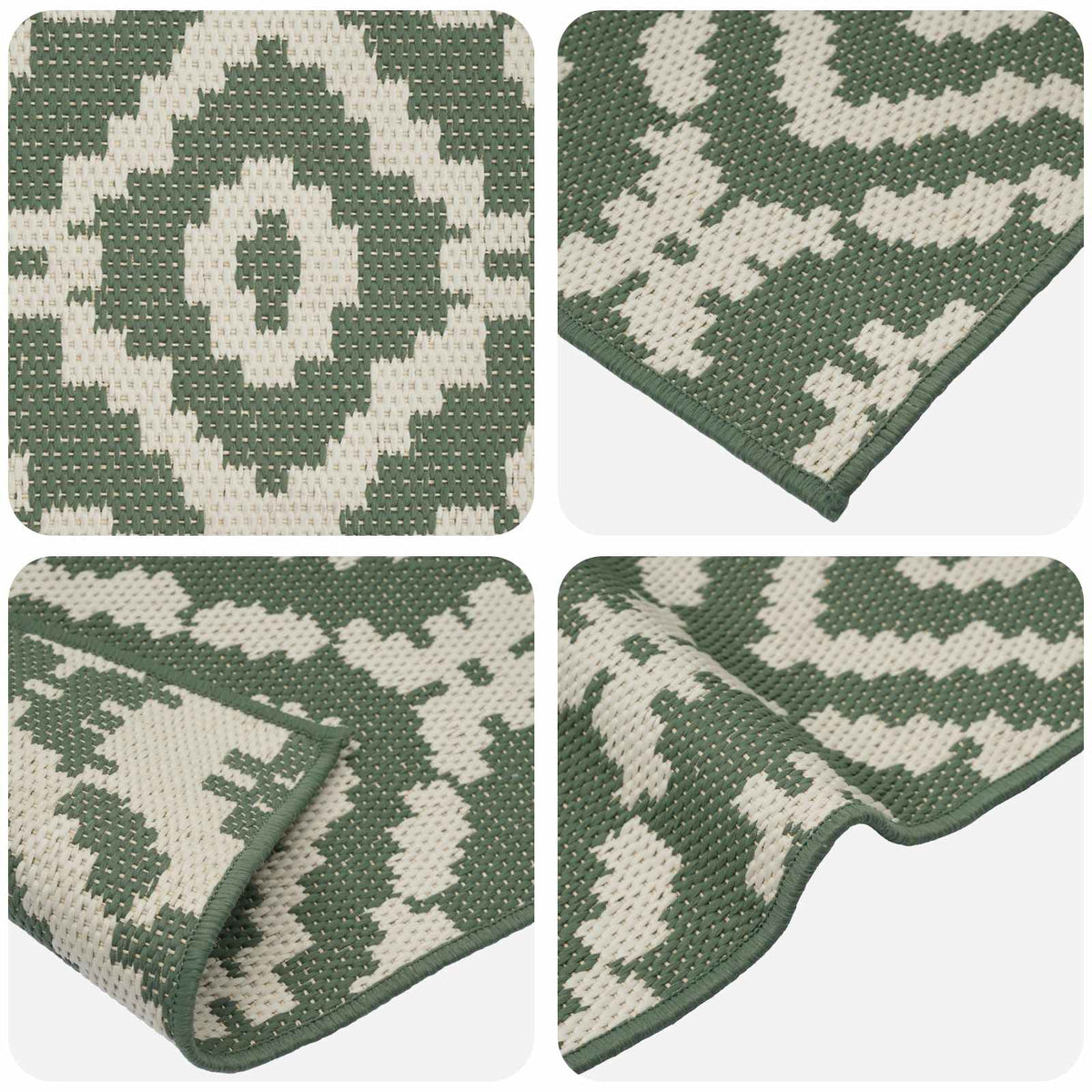 vidaXL In- and Outdoor Rug OLITE Natural and Green 160 x 230 cm 4