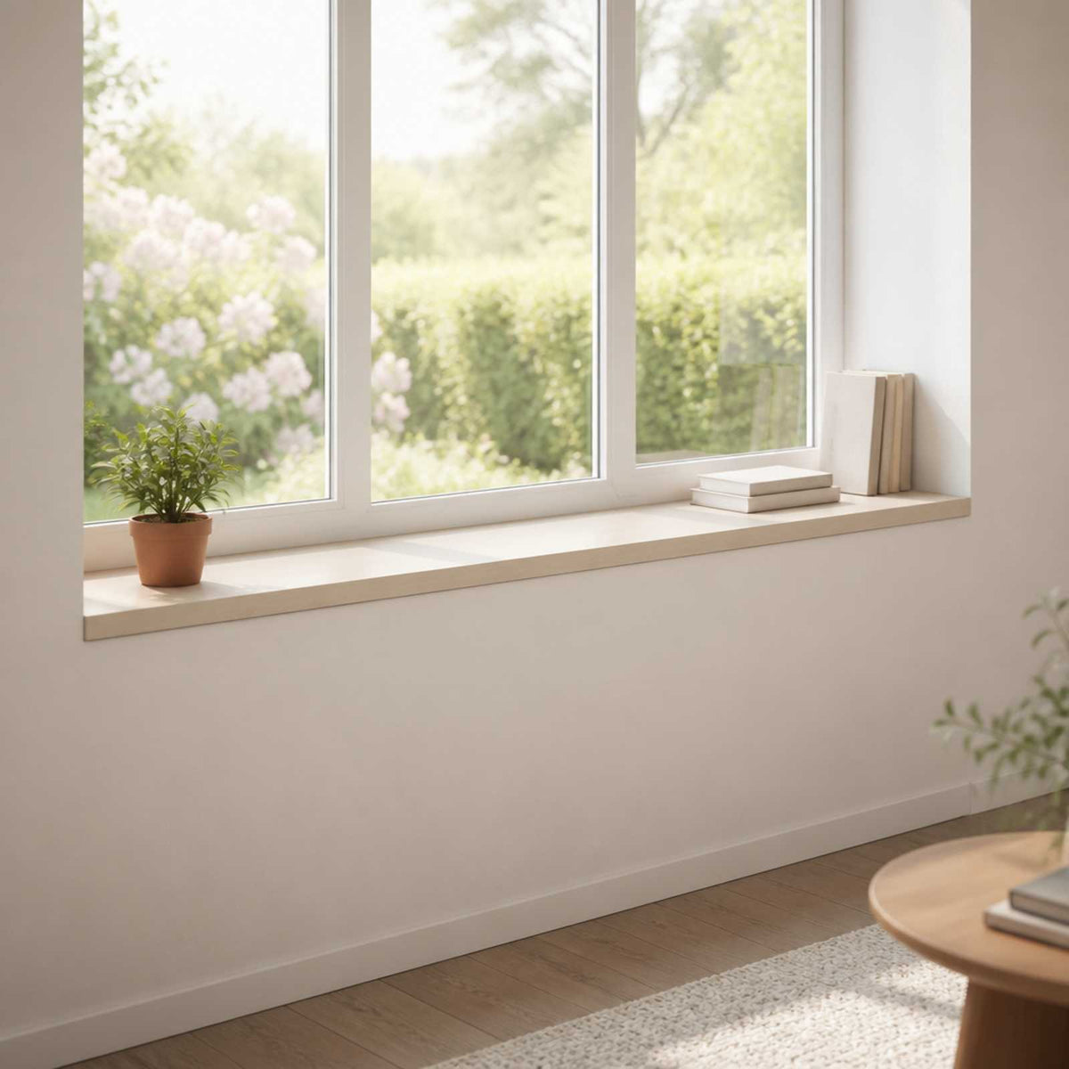 Window Sills 2 pcs Solid Oak Wood Depth 30 cm White 110 cm