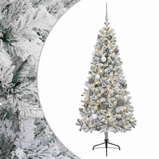 vidaXL Artificial Christmas Tree with Bauble 120 cm 150 LEDs 2