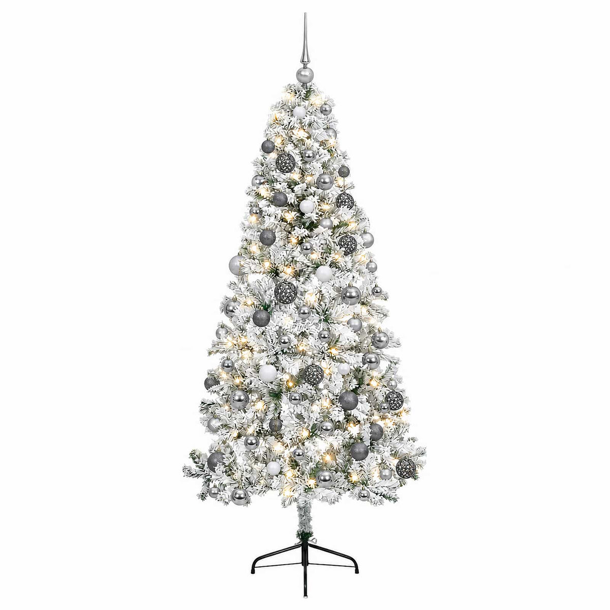 vidaXL Artificial Christmas Tree with Bauble 240 cm 300 LEDs 4