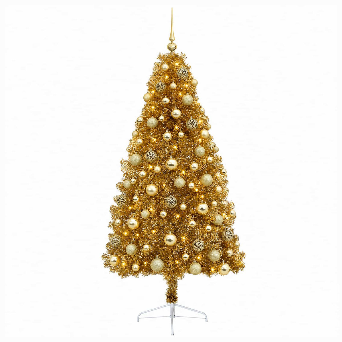 vidaXL Artificial Christmas Tree with Bauble 210 cm 300 LEDs 4