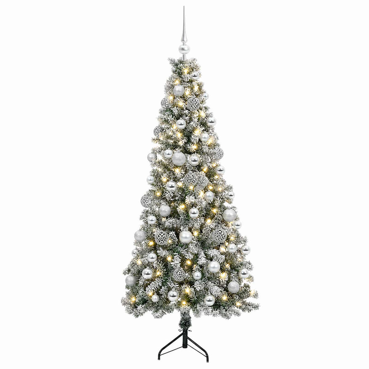 vidaXL Artificial Christmas Tree with Bauble 240 cm 300 LEDs 4
