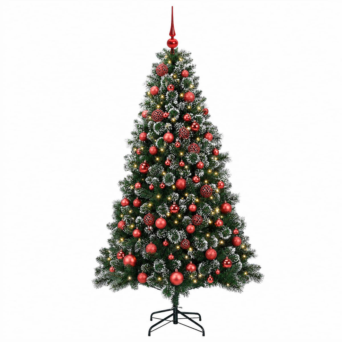 vidaXL Artificial Christmas Tree with Bauble 240 cm 300 LEDs 4