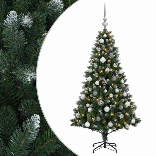vidaXL Artificial Christmas Tree with Bauble 150 cm 150 LEDs 2
