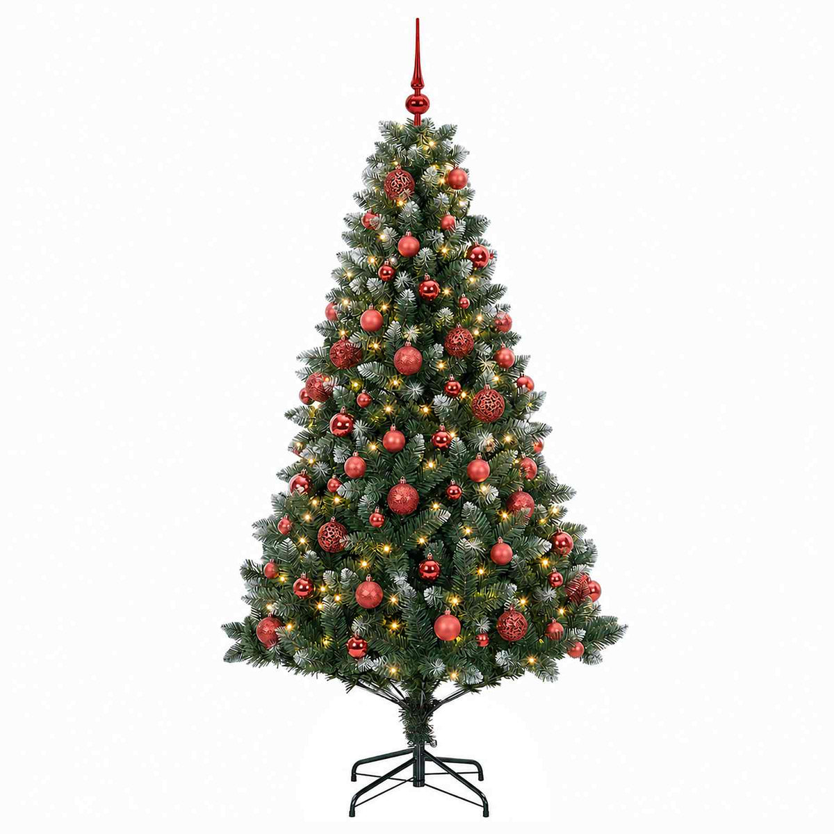 vidaXL Artificial Christmas Tree with Bauble 240 cm 300 LEDs 4