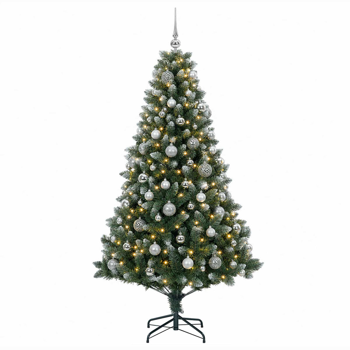 vidaXL Artificial Christmas Tree with Bauble 180 cm 300 LEDs 4