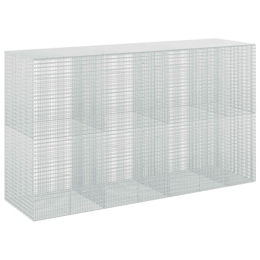 vidaXL Gabion with 3.5 mm Wire and 5x2.5 cm Mesh 350x100x200 cm 2