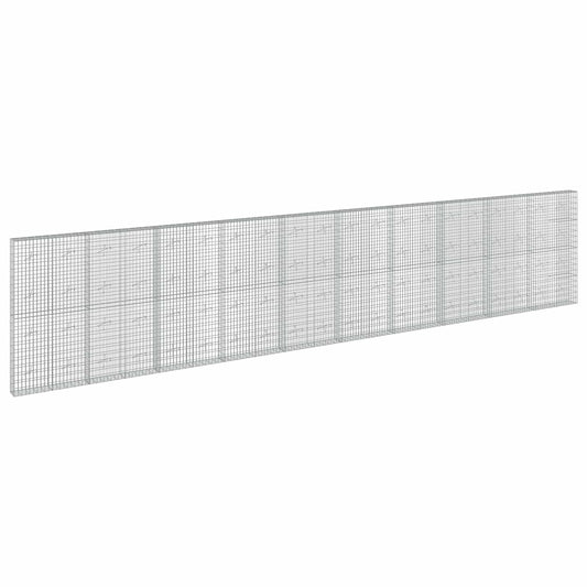 vidaXL Gabion with 3.5 mm Wire and 5x10 cm Mesh 1000x20x200 cm 2