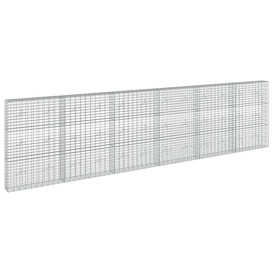 vidaXL Gabion with 5 mm Wire and 5x10 cm Mesh 600x20x150 cm 2