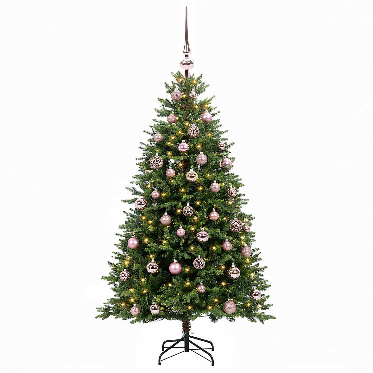 vidaXL Artificial Christmas Tree with Bauble 150 cm 150 LEDs 4