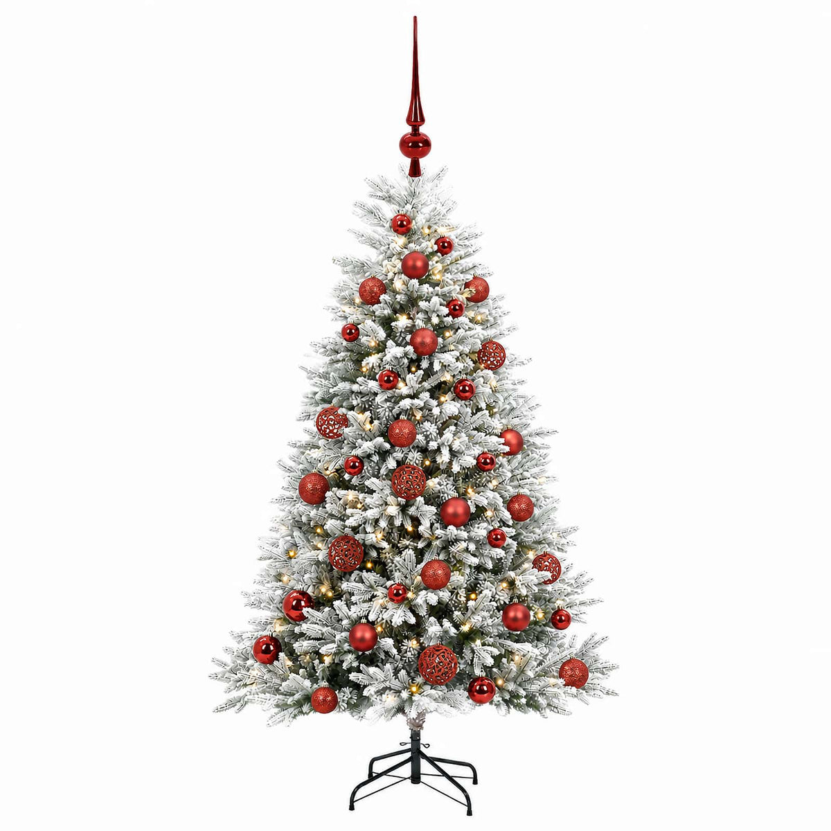vidaXL Artificial Christmas Tree with Bauble 120 cm 150 LEDs 4