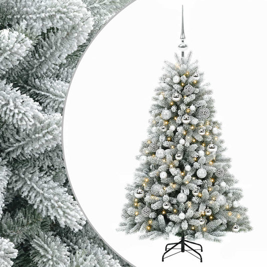 vidaXL Artificial Christmas Tree with Bauble 120 cm 150 LEDs 2