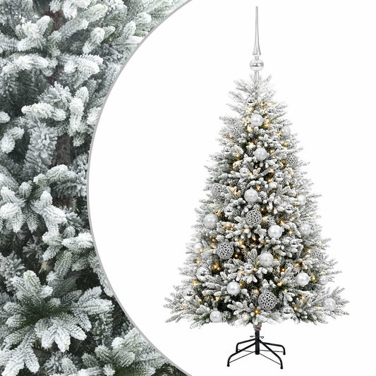 vidaXL Artificial Christmas Tree with Bauble 150 cm 150 LEDs 2