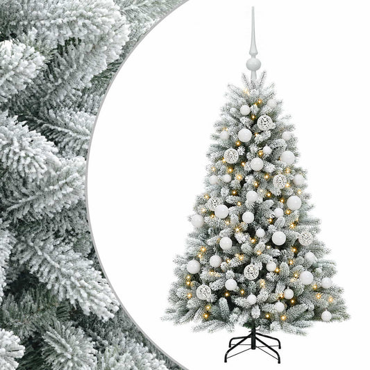 vidaXL Artificial Christmas Tree with Bauble 120 cm 150 LEDs 2