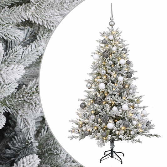 vidaXL Artificial Christmas Tree with Bauble 120 cm 150 LEDs 2