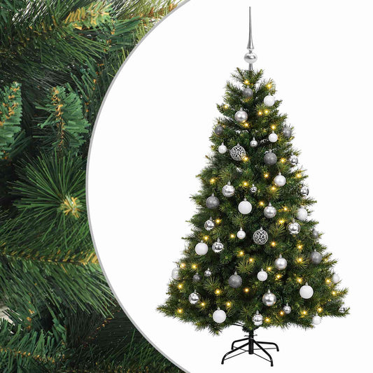 vidaXL Artificial Christmas Tree with Bauble 120 cm 150 LEDs 2