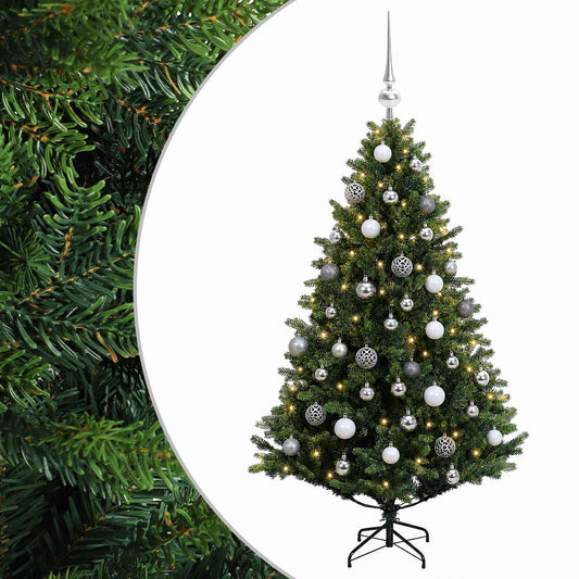vidaXL Artificial Christmas Tree with Bauble 150 cm 150 LEDs 2