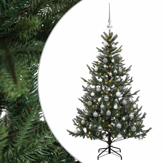 vidaXL Artificial Christmas Tree with Bauble 120 cm 150 LEDs 2