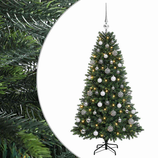 vidaXL Artificial Christmas Tree with Bauble 150 cm 150 LEDs 2