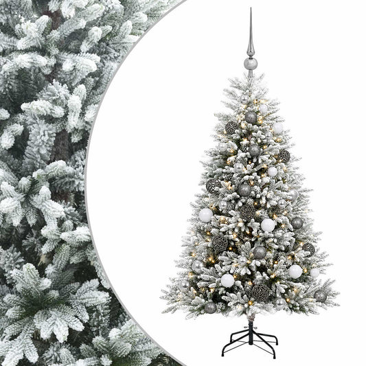 vidaXL Artificial Christmas Tree with Bauble 150 cm 150 LEDs 2