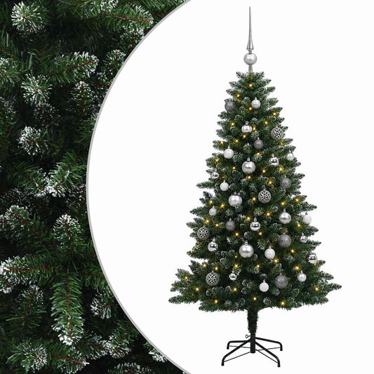 vidaXL Artificial Christmas Tree with Bauble 150 cm 150 LEDs 2