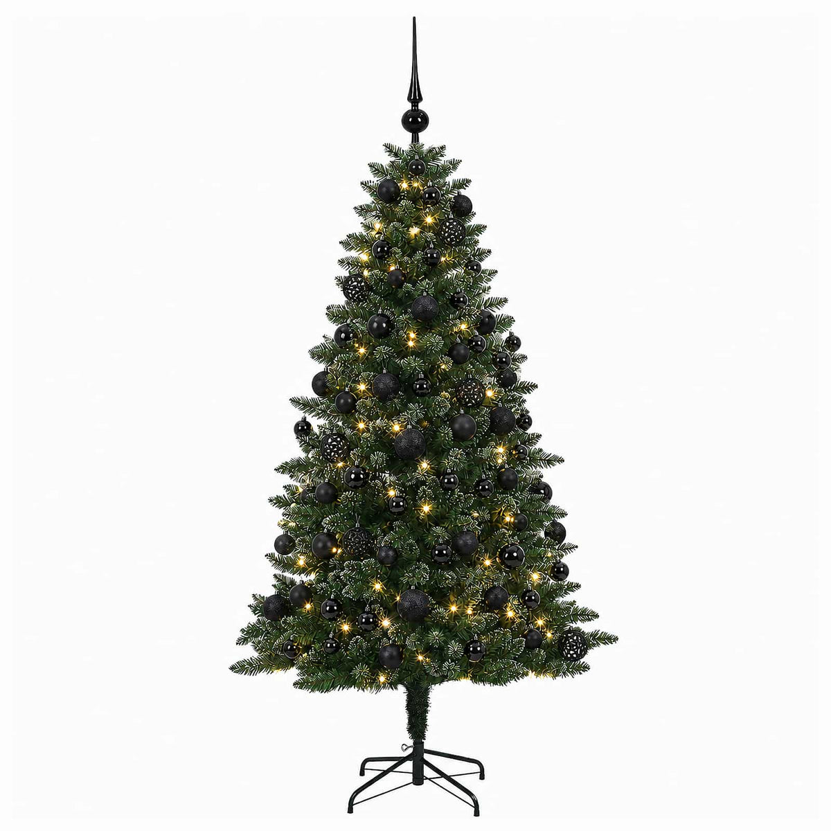 vidaXL Artificial Christmas Tree with Bauble 210 cm 300 LEDs 4