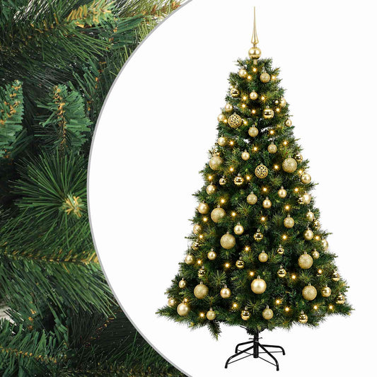 vidaXL Artificial Christmas Tree with Bauble 240 cm 300 LEDs 2