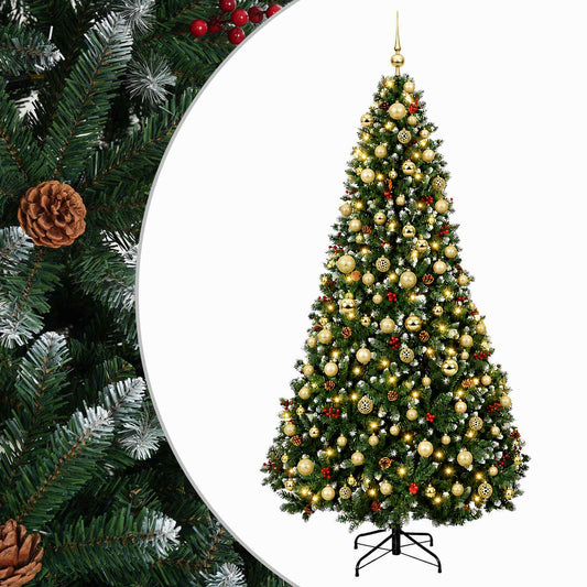 Artificial Christmas Tree Green Bauble LEDs