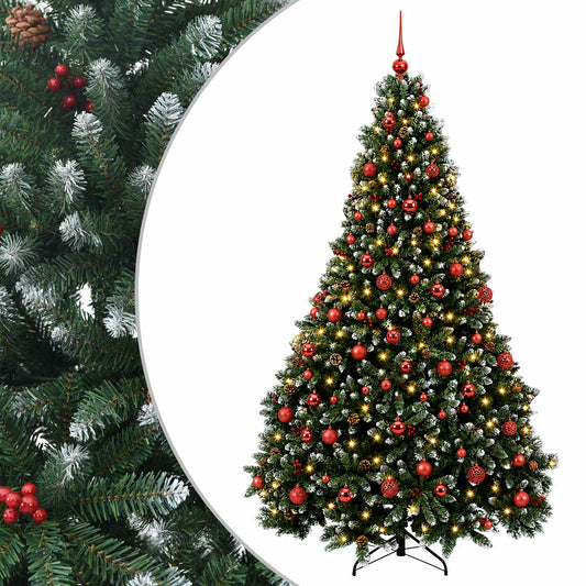 vidaXL Artificial Christmas Tree Green with Bauble 210 cm 300 LEDs 2