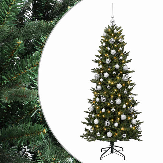 vidaXL Artificial Christmas Tree with Bauble 210 cm 300 LEDs 2