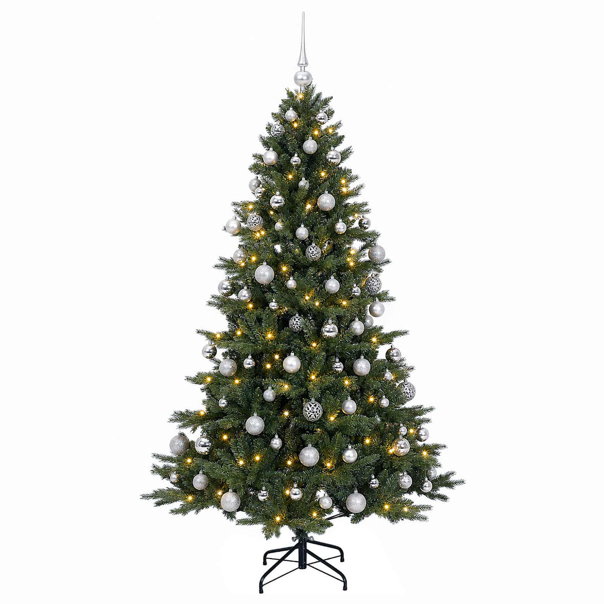 vidaXL Artificial Christmas Tree with Bauble 240 cm 300 LEDs 4