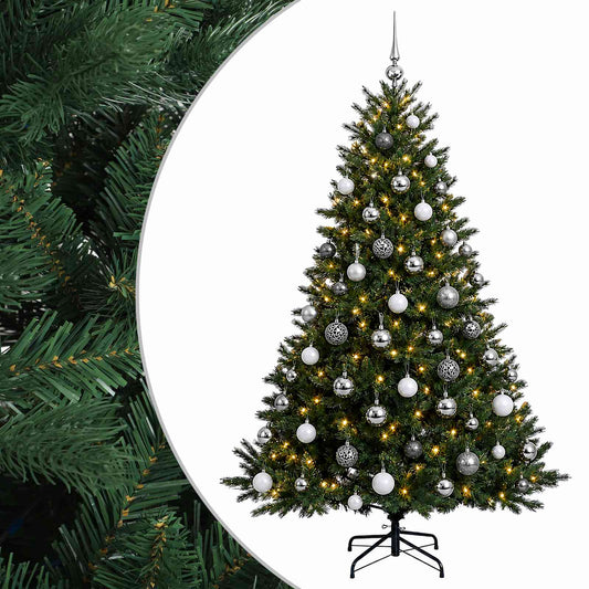 vidaXL Artificial Christmas Tree with Bauble 210 cm 300 LEDs 2