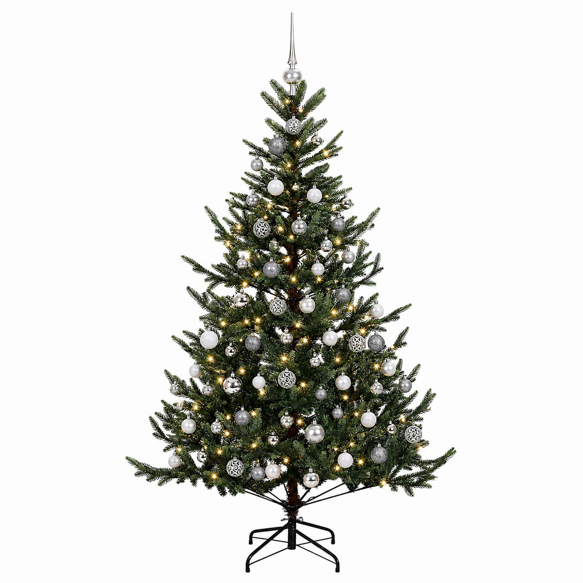vidaXL Artificial Christmas Tree with Bauble 240 cm 300 LEDs 4