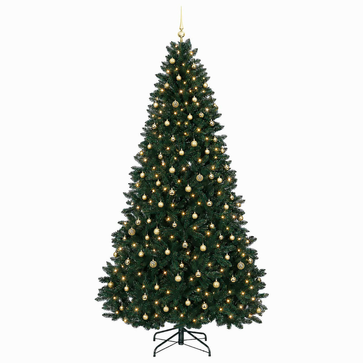 vidaXL Artificial Christmas Tree Dark Green with Bauble 300 cm 4