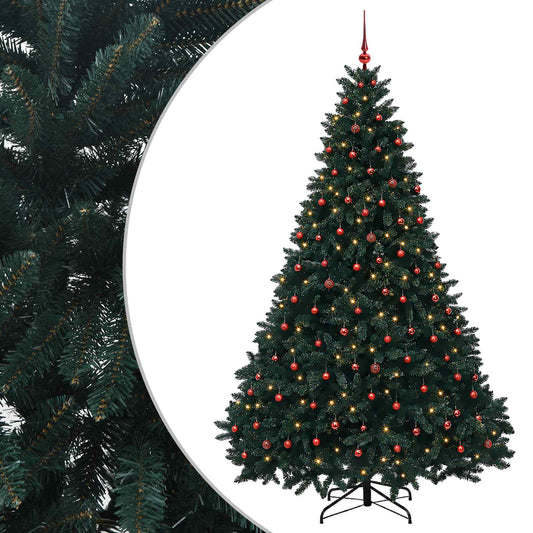 vidaXL Artificial Christmas Tree Dark Green with Bauble 270 cm 2