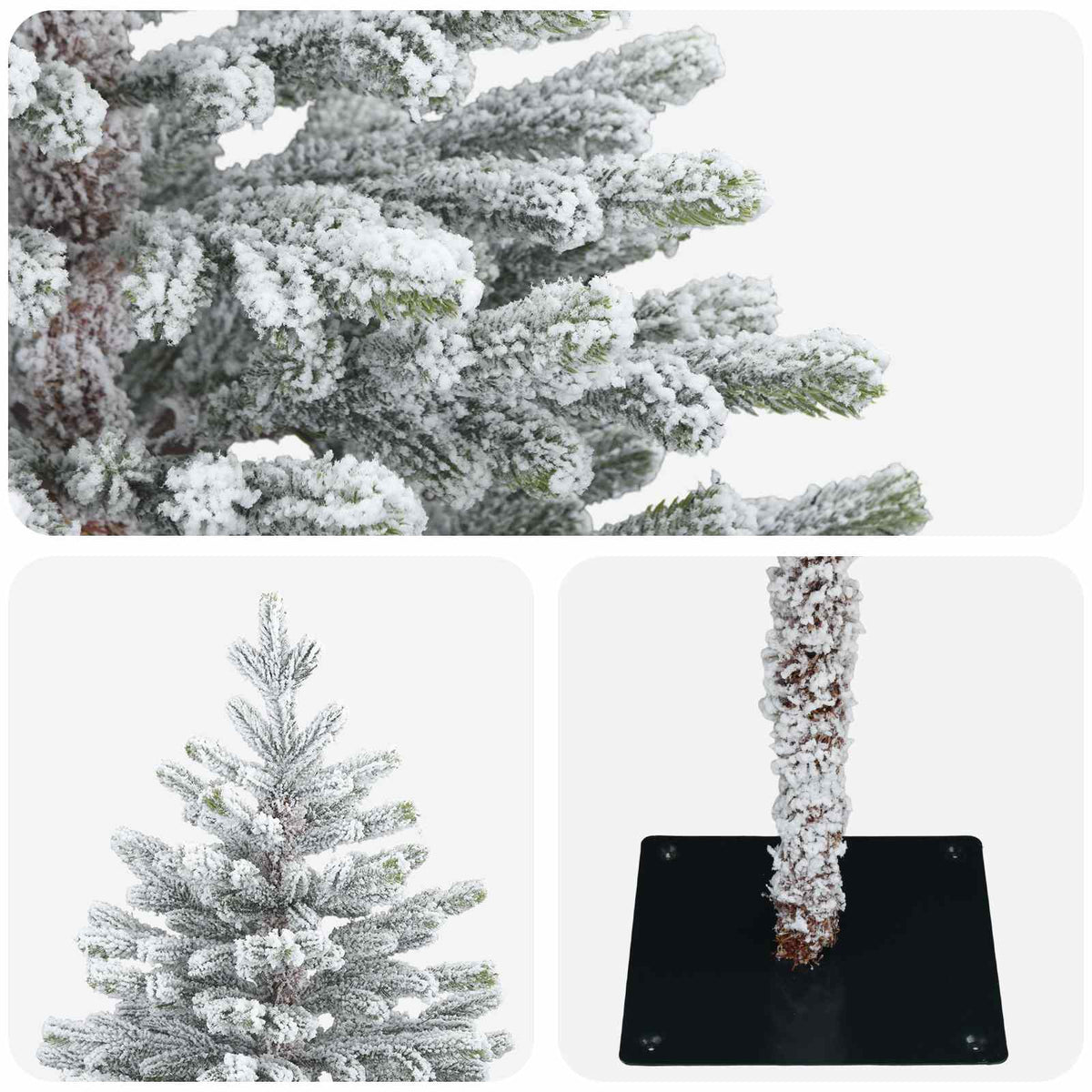 vidaXL Artificial Hinged Christmas Tree 150 cm PVC and Metal 4