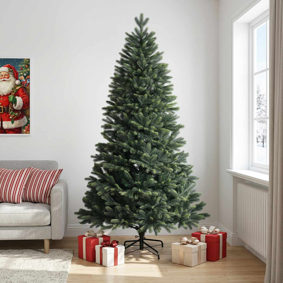 Artificial Christmas Tree with Bauble 300 LEDs 240 cm without LED