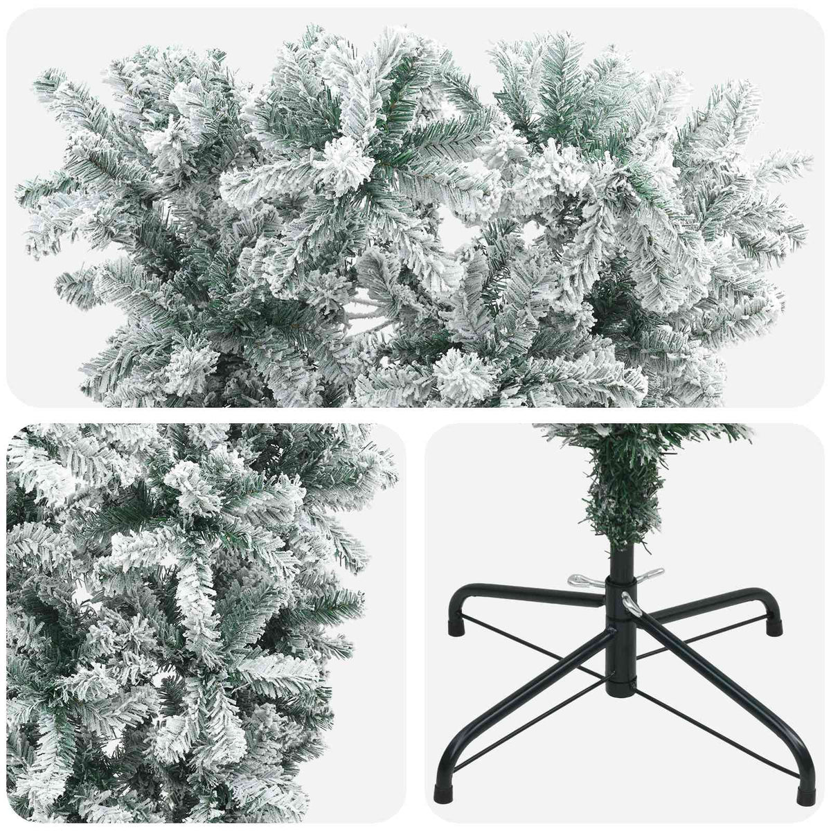 vidaXL Upside-down Artificial Christmas Tree 180 cm PVC and Steel 4