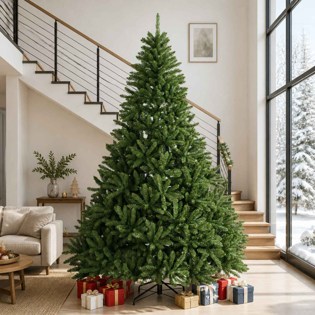 Artificial Christmas Tree with Bauble 120 cm Light Green Ø 166 x 270 cm without LED