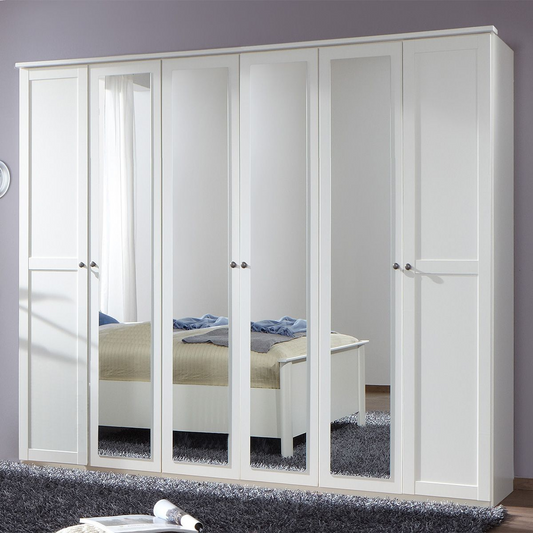 CONWAY 6 Door Wardrobe White 270cm