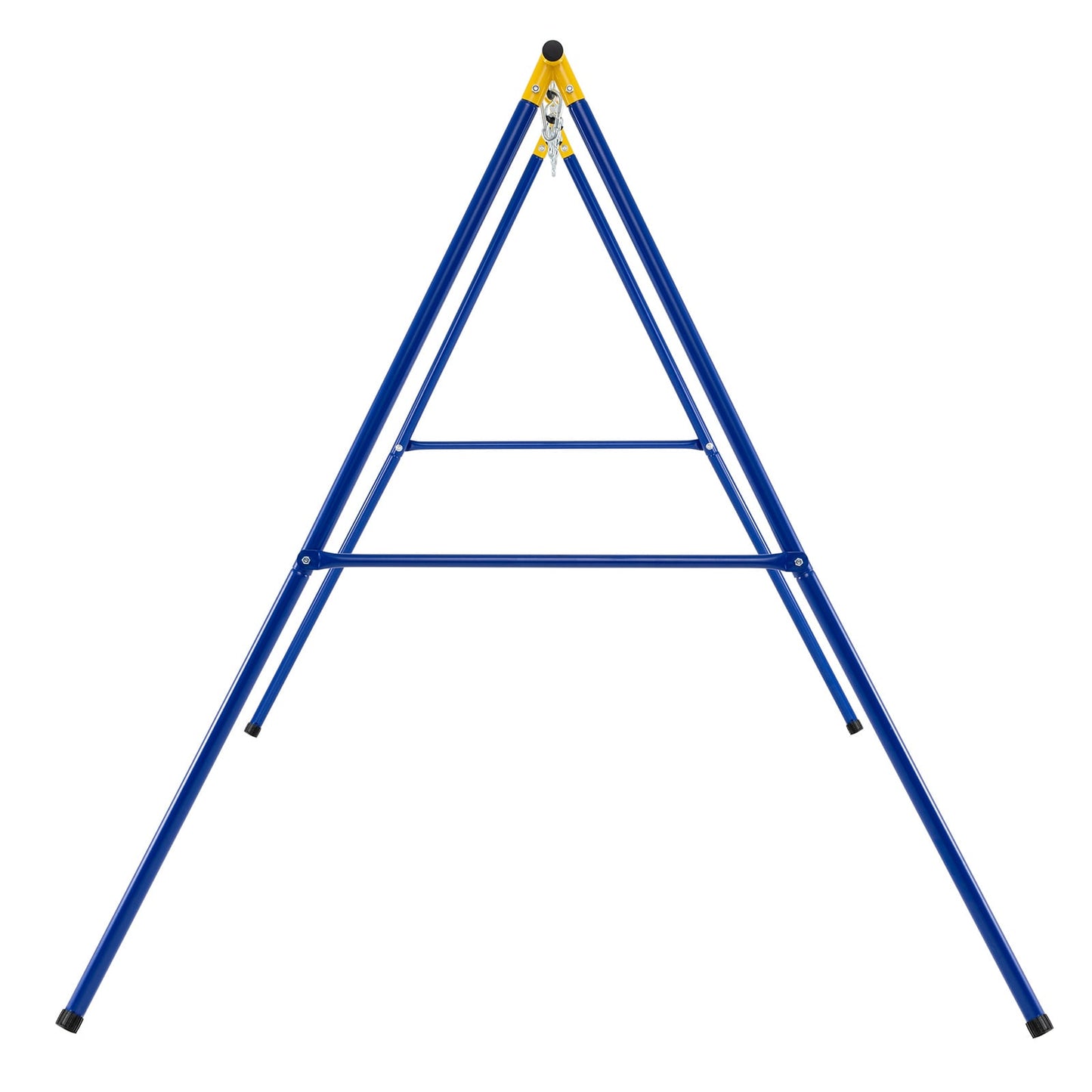 A-Frame Swing Stand for 2 Swings with Ground Stakes and Carabiners Heavy Duty-Yellow