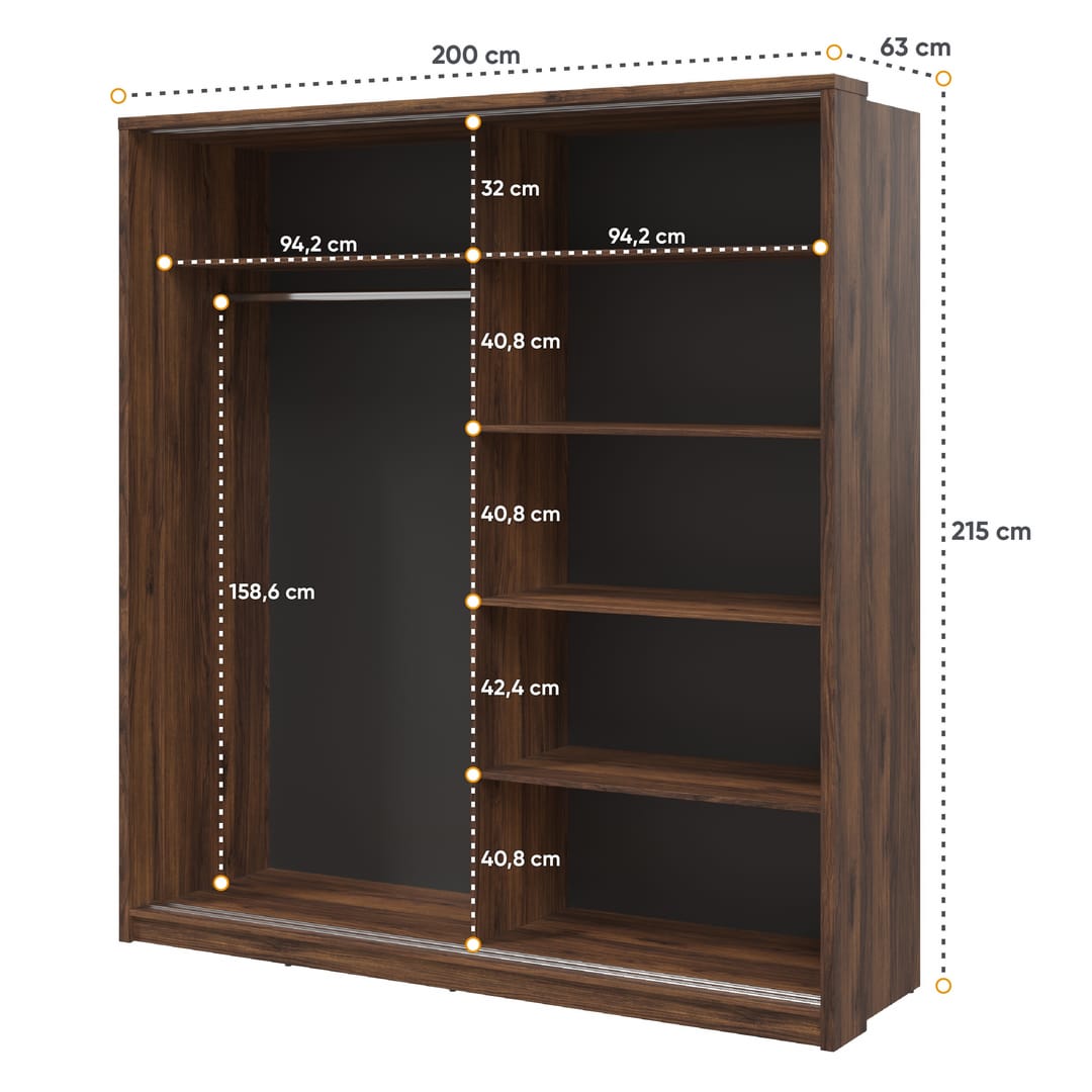 Idea ID-24 Sliding Door Wardrobe 200cm