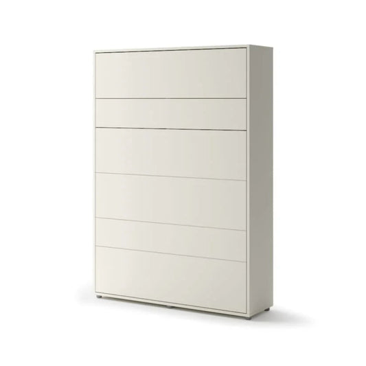 BC-01 Vertical Wall Bed Concept 140cm With Storage Cabinets and LED