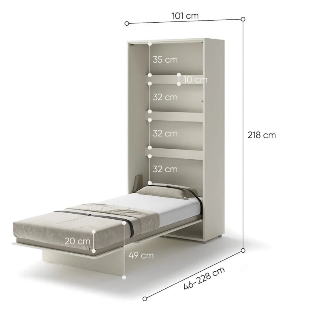 BC-03 Vertical Wall Bed Concept 90cm