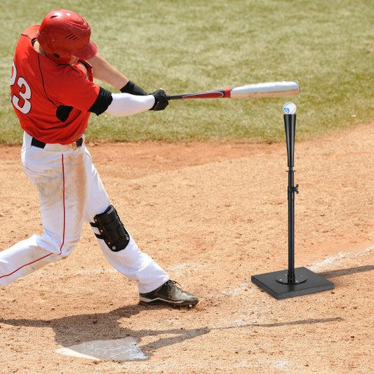 63-91CM Baseball Batting Tee with Stable Base and Rubber Topper